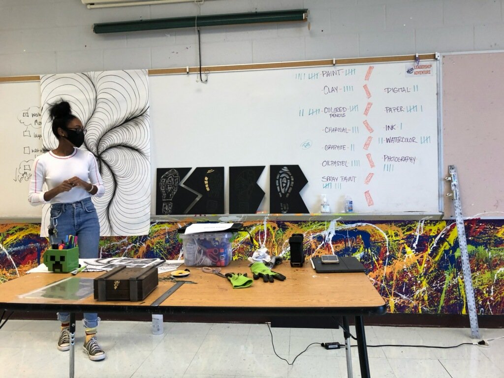 When it is your first day serving <a href="/thenewhairston/">The New Hairston</a> and the art teacher prepares a dope presentation with music and art to show you how she wants to redefine the walls in the school so kids see images of themselves....oh yea today was a good day. <a href="/GCSchoolsNC/">Guilford Co. Schools</a>