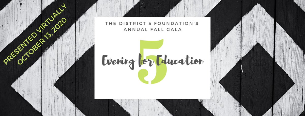 ❕❕Don't forget to register for Evening for Education ❕❕ 

It's FREE and by registering you will have early access to all of the silent auction packages that are being added!

Registration is easy! Just visit event.gives/district5found…
