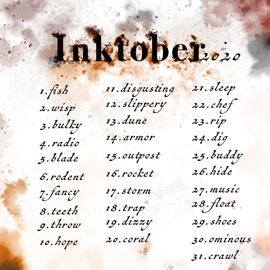Join us and participate in Inktober by expressing your design creativity using the official Inktober prompts of 2020.
Show us what you've got by tagging us when you post your works and we'll make sure to give you a shoutout on our feed. 🤗