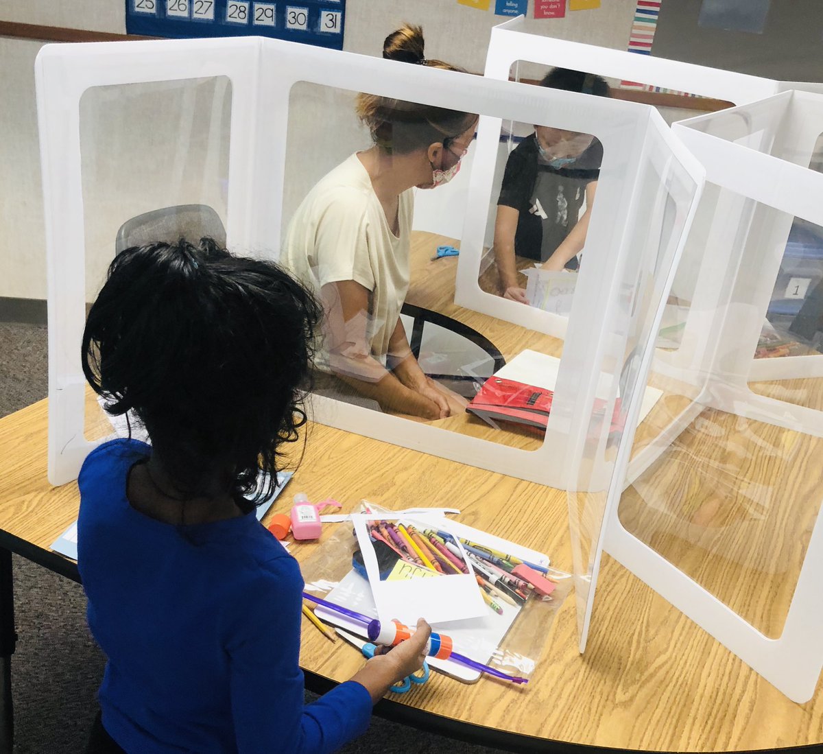 No surprise seeing students and staff interacting at newly announced National Blue Ribbon School Park Village ES this afternoon. Re-establishing schedules and routines will take some time, but students and staff are clearly glad to be back and working live together! <a href="/PowayUnified/">Poway Unified</a>