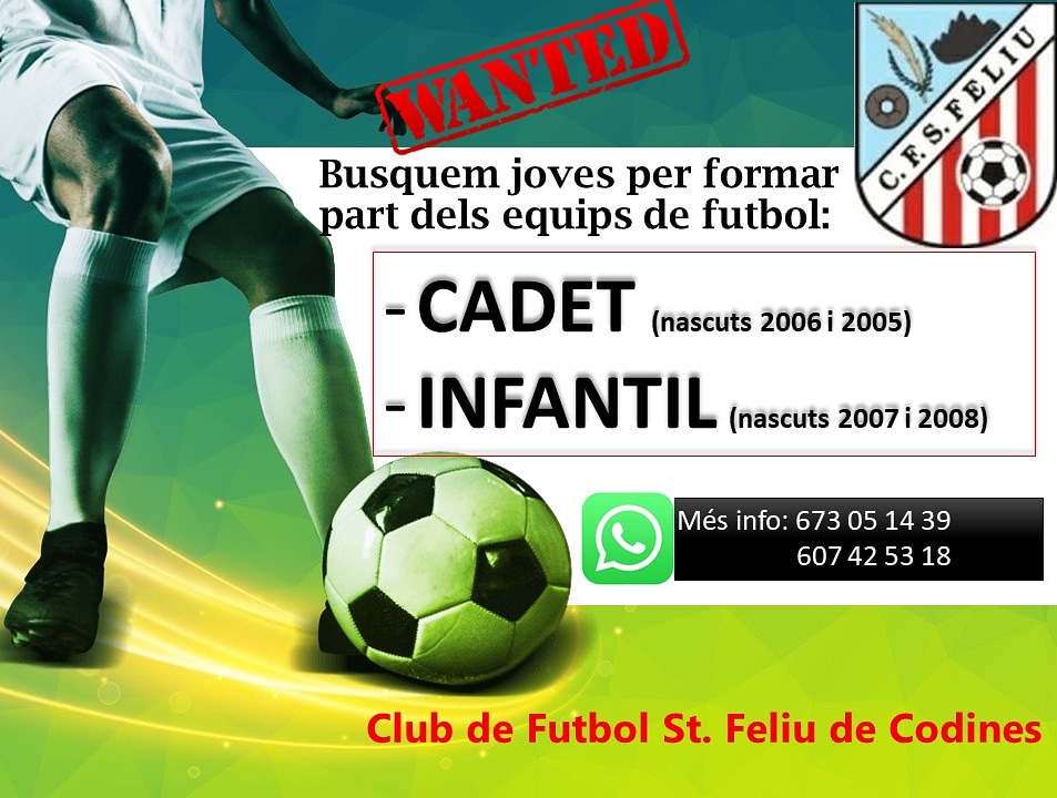 Si t'agrada jugar a futbol, no t'ho perdis!!!