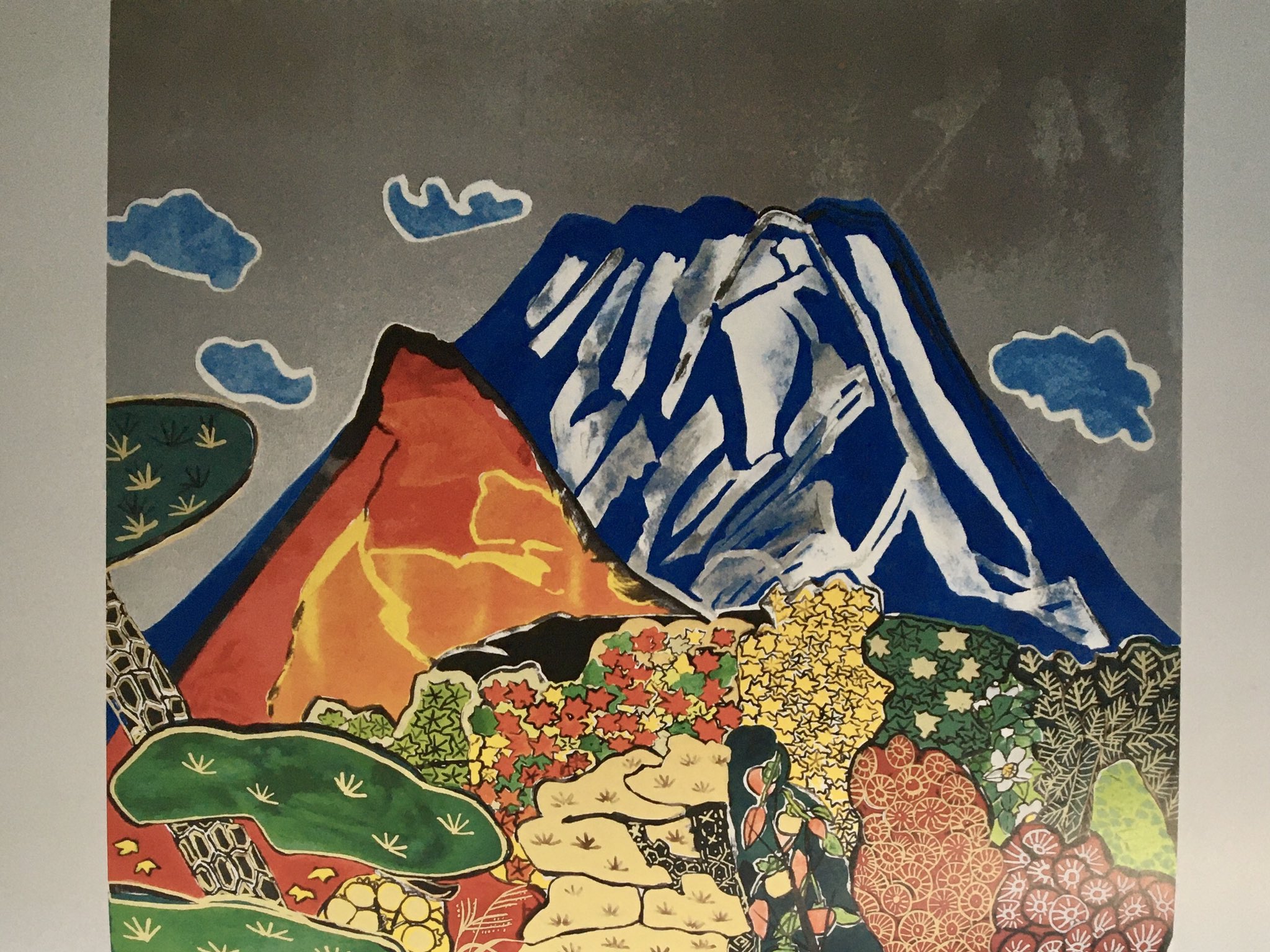 松本爽博【紅浅間】　肉質画　片岡珠子　美品 片岡珠子 - Search / X