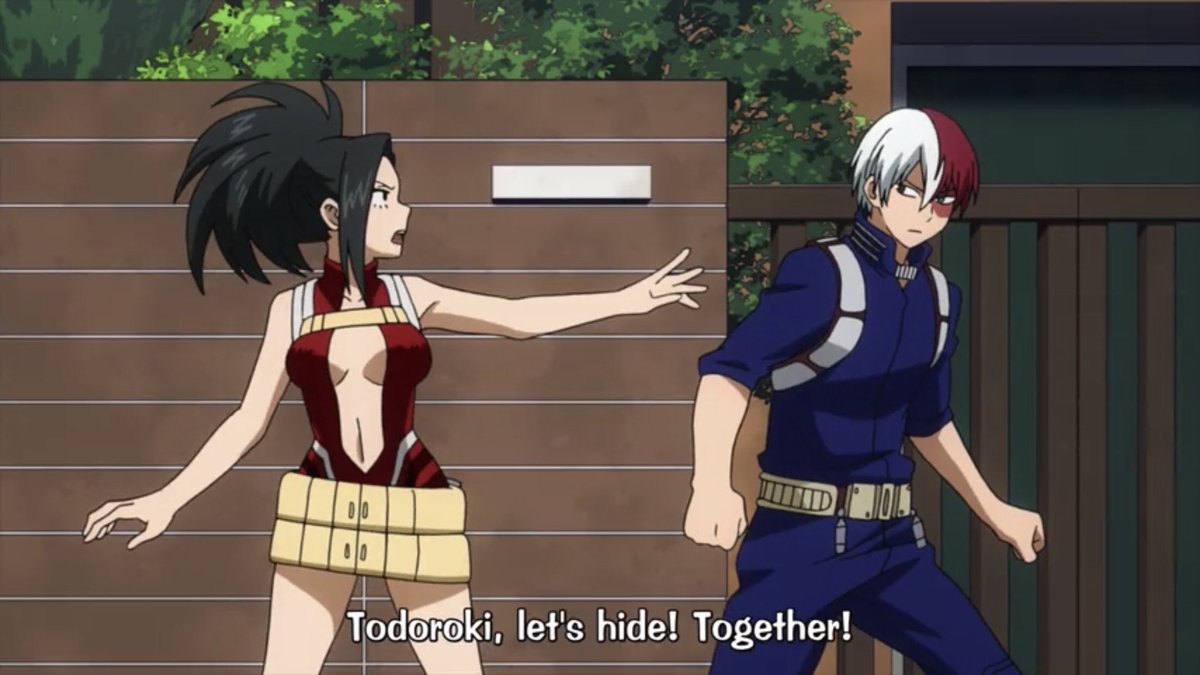 Final Exams: immediately after Todoroki puts his trust into Yaoyorozu by cooperating with her operation. For me, trust goes a long way in relationships.