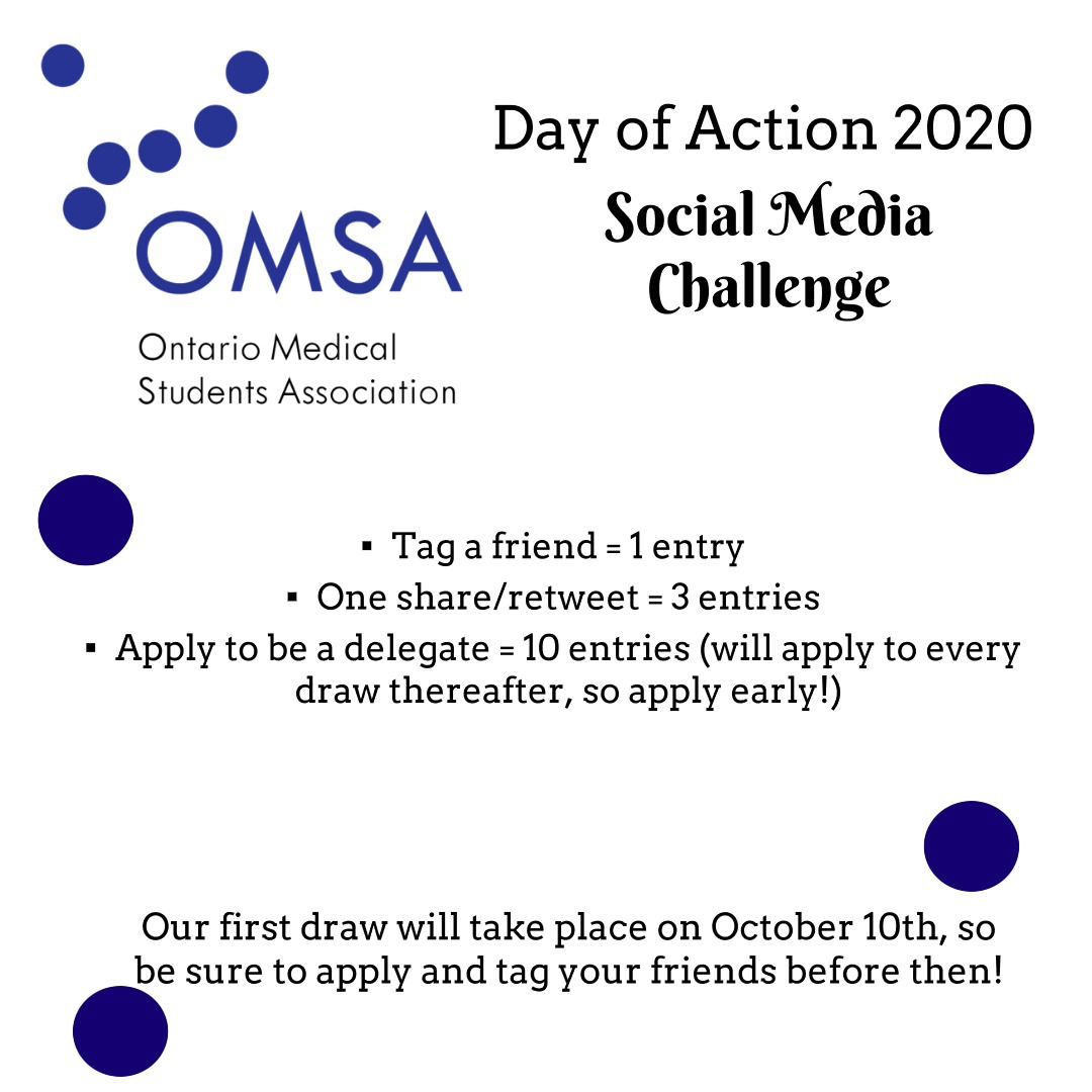 Ontario Med Students (@omsaofficial) on Twitter photo Register as a delegate for Day of Action 2020 - Public Health for the chance to win some sweet gift cards! Apply, tag and share—each entry increases your chances of winning.
FB event: fb.me/e/1T3ks1CEs
Applications: doa2020.com/delegate-and-a… Register as a delegate for Day of Action 2020 - Public Health for the chance to win some sweet gift cards! Apply, tag and share—each entry increases your chances of winning.
FB event: fb.me/e/1T3ks1CEs
Applications: doa2020.com/delegate-and-a…