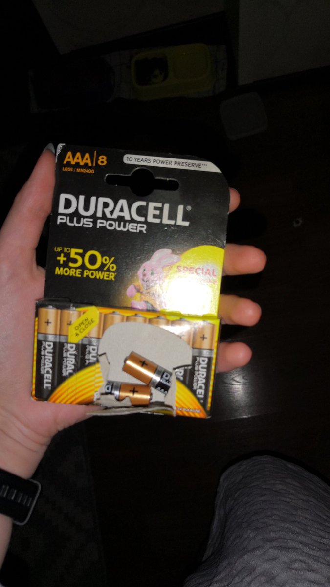 found AAA batteries. disappointing.