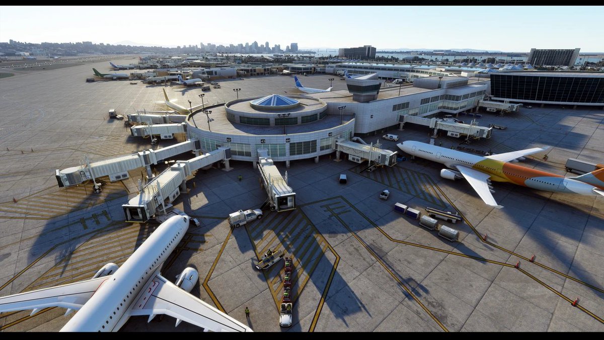 SizzlingPopcorn's tweet photo. Come join tonight's stream as we take a look at #LatinVFR's newest airport, #KSAN!

Link: https://t.co/T8XhvV2VPI

#MSFS2020 #KBUR #KAVX https://t.co/Bz8GiITDBy