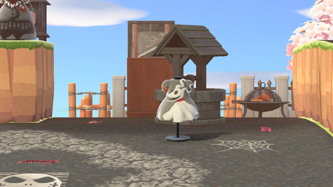 ろぼこ あつ森 ナイトメアビフォアクリスマスの幽霊犬 ゼロのマイデザインです あちこちふよふよとお散歩させてあげてください Acnhdesign マイデザイン マイデザイン配布 Nightmarebeforechristmas ハロウィン Halloween T Co