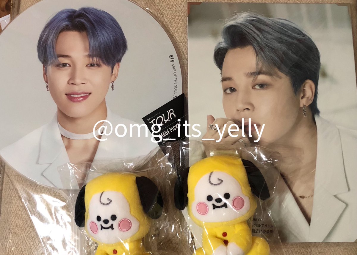 The prizes are as follows:Small prizes will contain of a small baby Chimmy from the line store. Same prize both days.Big prizes will be:Jimin MOTS tour premium photoJimin MOTS tour picketPrize per day to be determined.—