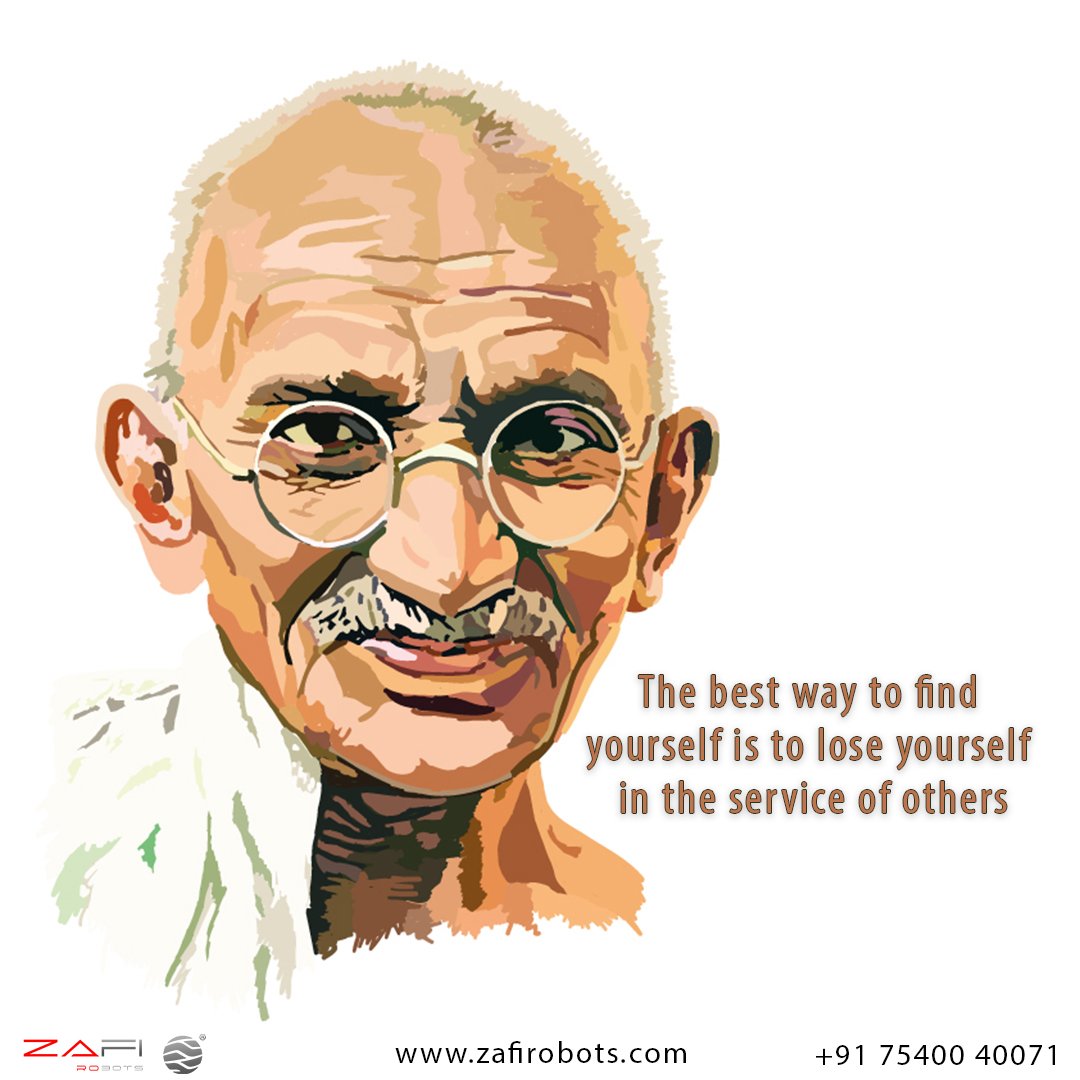 ZafiRobots's tweet image. Strength does not come from physical capacity. It comes from an indomitable will.#HappyGandhiJayanti

#ZafiRobots #Zafi #GandhiJayanti #GandhiJi #FatherofNation #nonviolence #ahimsa #peace #Zafira #ZafiTalk #ZafiGo