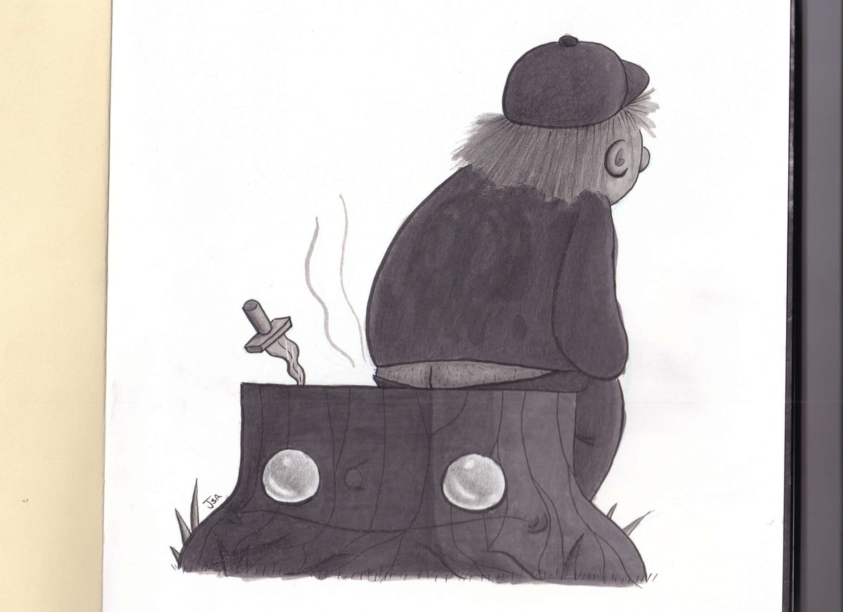 OnePieGuy's tweet photo. #October1st - #Stump 
.
#Awktober2020 #awktober #onepieguy 
.
#october #octoberdrawings #octoberart #halloween
#halloweendrawings #halloweenart #spooky #drawing
#art #silly #fun #funny #cute #prompt #promptlist
#pencil #coloredpencil #marker #liner #copic #ohuhu
#prismacolor https://t.co/W9Rnde85jM