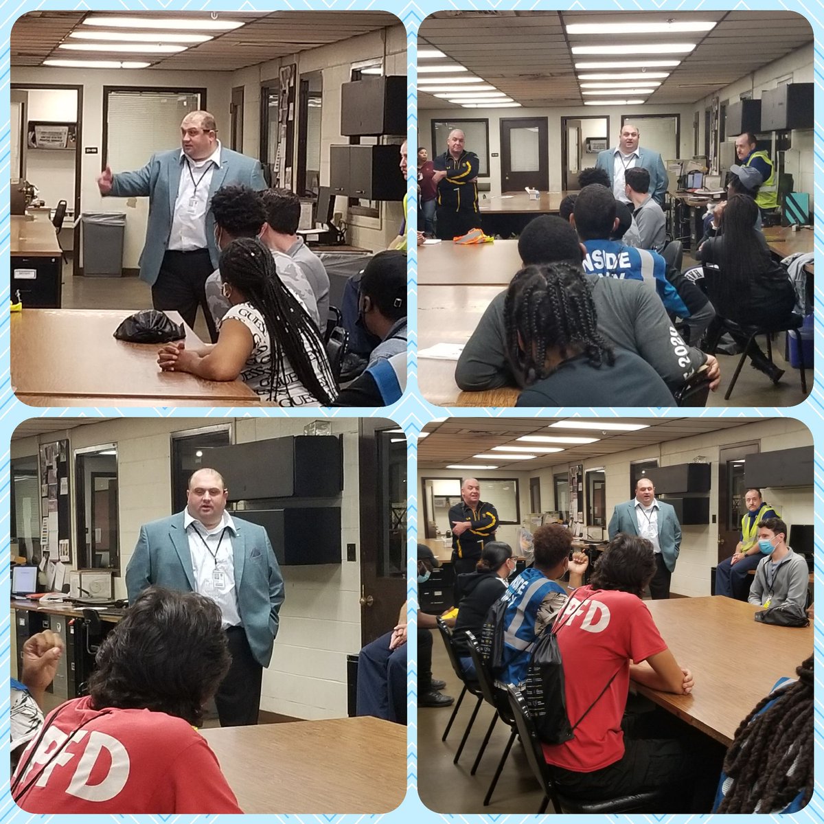 Before they hit the floor for the first time, Division Manager Rob Capone spoke to PHL Day Sort's graduating class about safety. @nick_iannacone2 <a href="/RobertCapone17/">Robert Capone</a> <a href="/Franciscovh17/">Francisco</a>