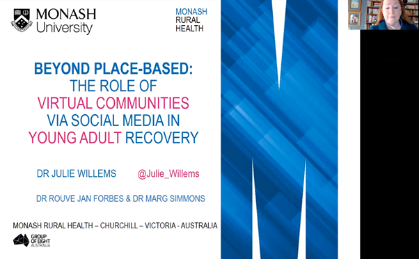 ANZDMC's tweet photo. Next 2 presentations include The Role of Acknowledgement in the Psychosocial Recovery of Young Adults in Disaster Events from Julie Willems from Monash University and The Psychology Behind Cyclone Mitigation Behaviour from Mr Mitchell Scovell, James Cook University #DEMC #ANZDMC https://t.co/Va4jCppV77