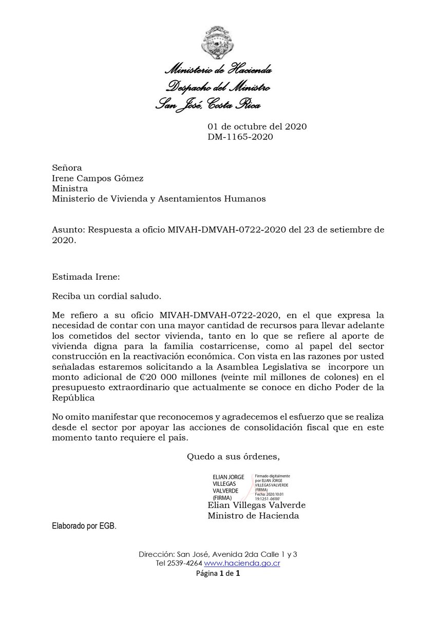 CarlosAlvQ's tweet photo. El Ministerio de Hacienda incluirá un total de ₡20.000 millones destinados al BANHVI en el presupuesto que actualmente conoce el Congreso. Garantizaremos acceso a bonos de vivienda a los sectores más vulnerables y generaremos empleo en el sector construcción. https://t.co/xTkh4ersw9