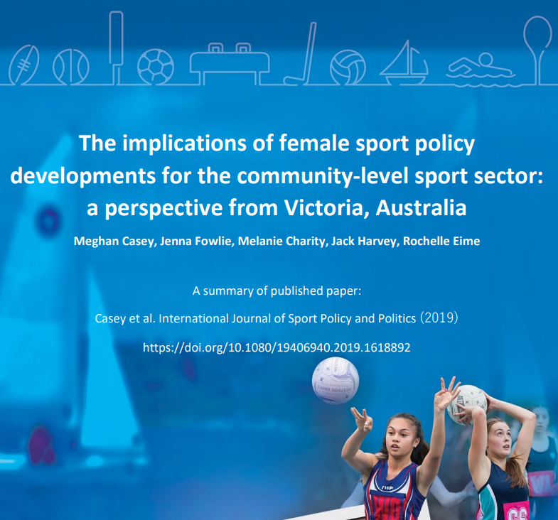 R_Eime's tweet photo. The implications of female sport policy
developments for the community-level #sport sector. Some great news with increased participation but some challenges ahead too. https://t.co/09R3onZBha https://t.co/DXtO5YrQgE