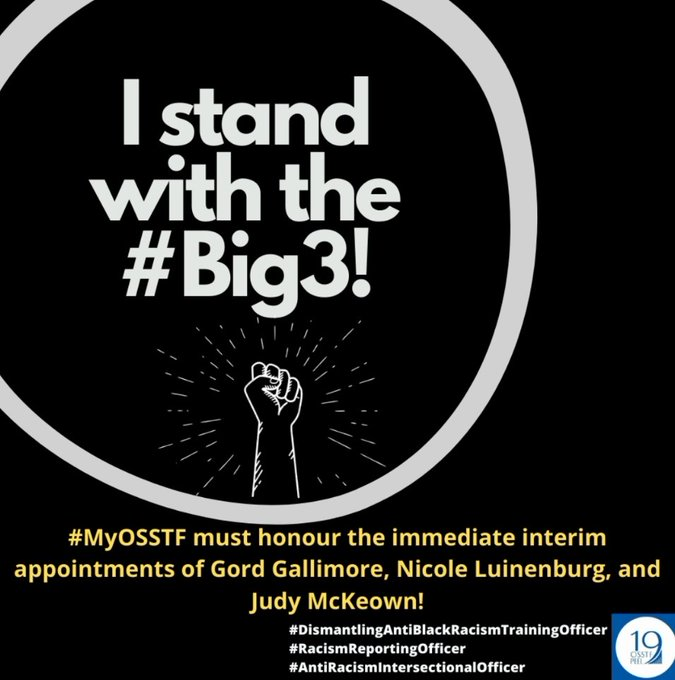 albertfong's tweet photo. Want to be more than an ally? Be an accomplice in dismantling anti-Black racism!
We need @MzMcKeown @dearprivilege @DonGallimore on the @OSSTFD19 exec immediately!
Stop using tactics steeped in white supremacy! #MyOSSTF #disruptABR #Big3 @KellyABevan @D19VP @OSSTFD19Pres https://t.co/GNf2G44Sut