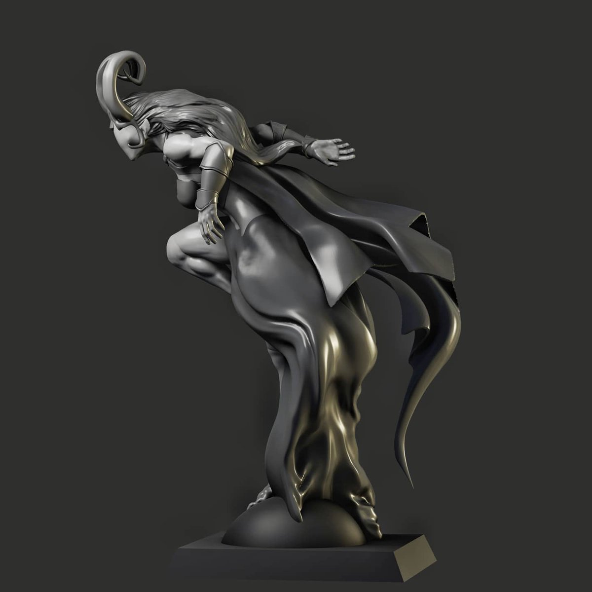AbsolutelynotM1's tweet photo. Some viewport renders of the Chaos Witch for a private commission, having so much fun with this model! #blender3d #zbrush #fantasy #warhammer #dnd #sculpture #miniatures #collectibles https://t.co/MA2mlgTz9B