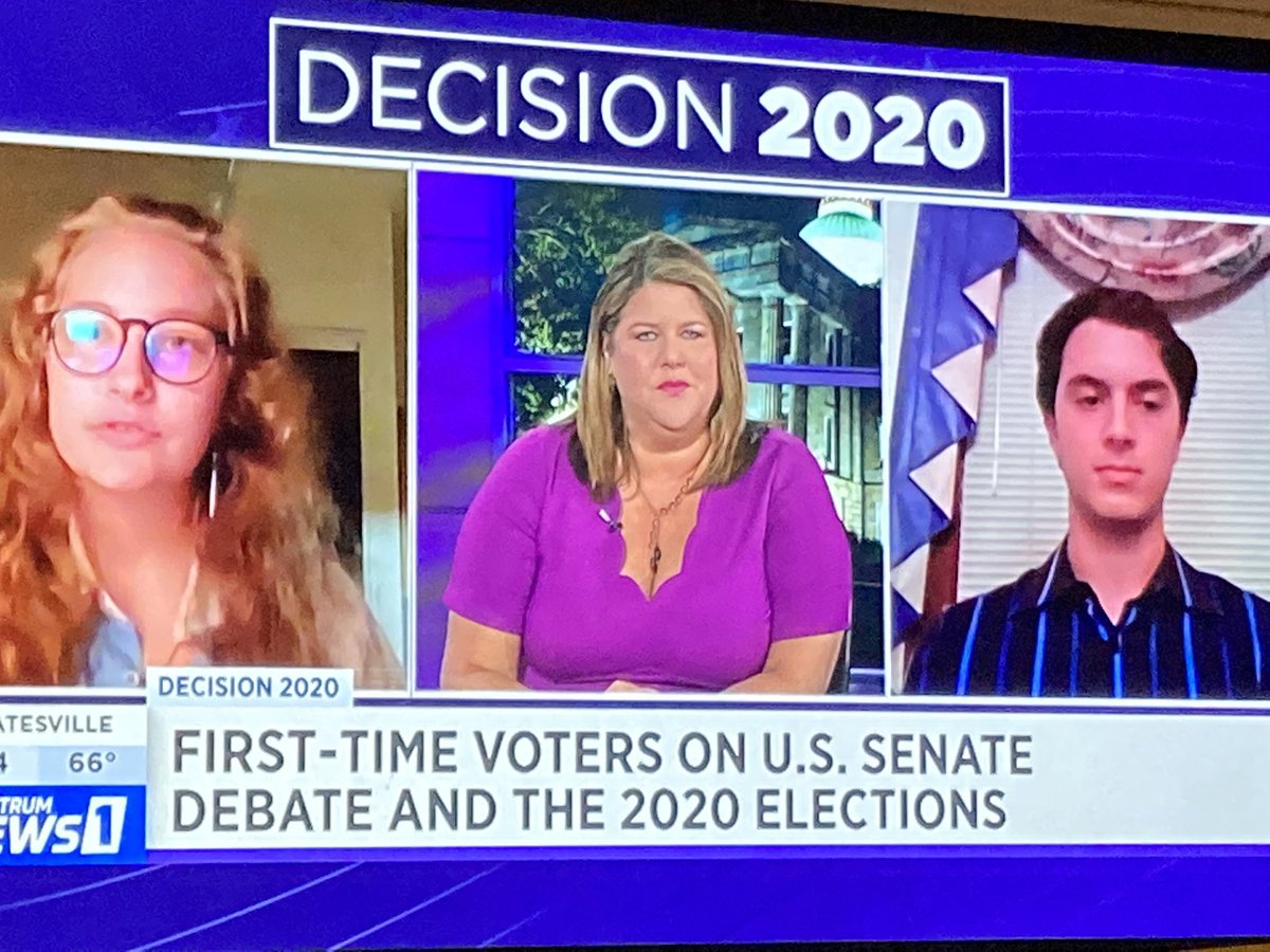 PatCothamMeck's tweet photo. Listening to #FirstTimeVoters comment on this election on @SpecNews1CLT @SpecNews1Triad @SpecNews1RDU I was one of the many who protested to lower the voting age to 18 when I was in college! #YouthVoiceMatters @LorettaBoniti #AceHost #VOTE https://t.co/8yz6ZaT2SU