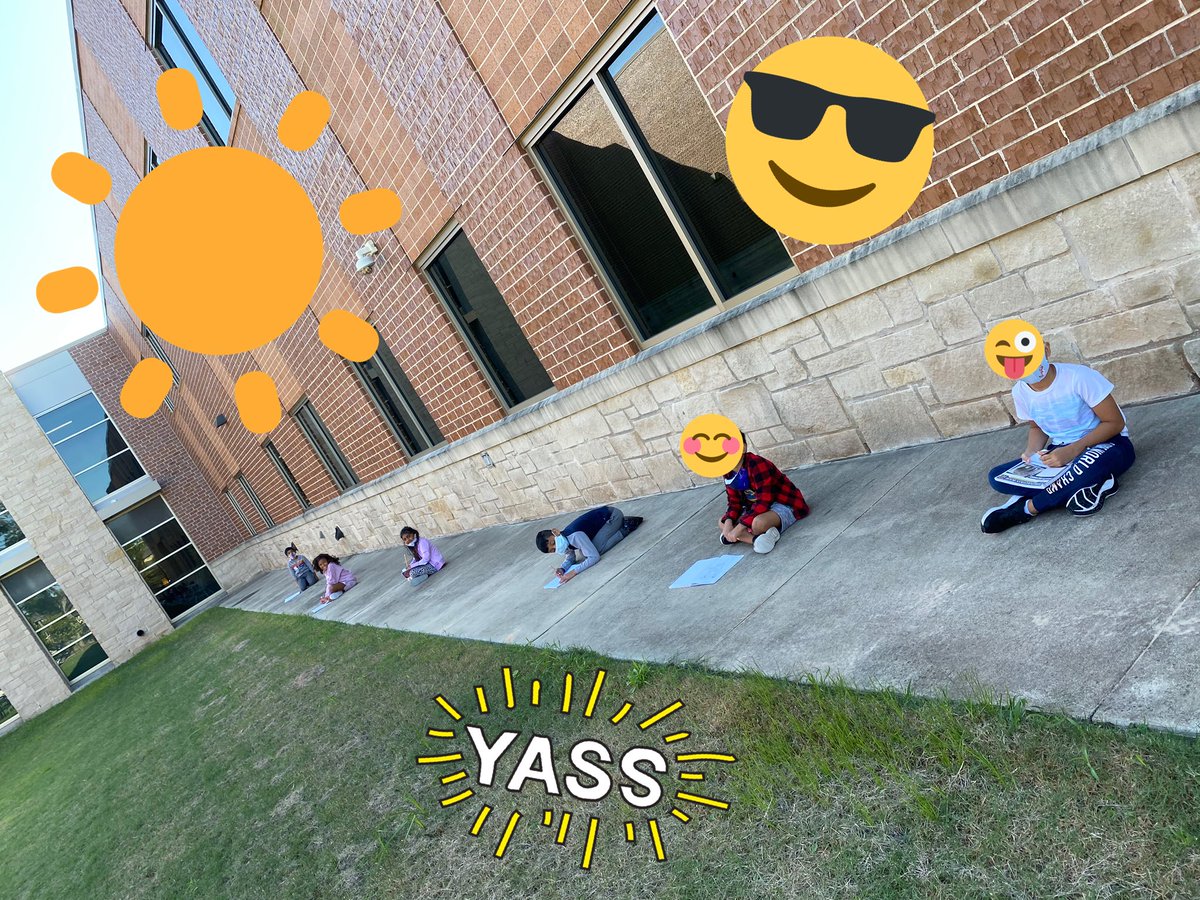 Toledo_ASE's tweet photo. It was such a beautiful day! We learned Social Studies outside while enjoying the weather and taking a break from our masks! ☀️📓✏️ #ASEstrong #DalmatianNation @ASE_Dalmatians https://t.co/JHgJI0DT5G
