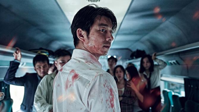 8. Train To Busan (2016) - Train To Busan (부산행) is a korean thriller film which follows a man and his little daughter who go on a train to the city of Busan when a zombie apocalypse breaks out in the country and threatens their safety and other passengers'.