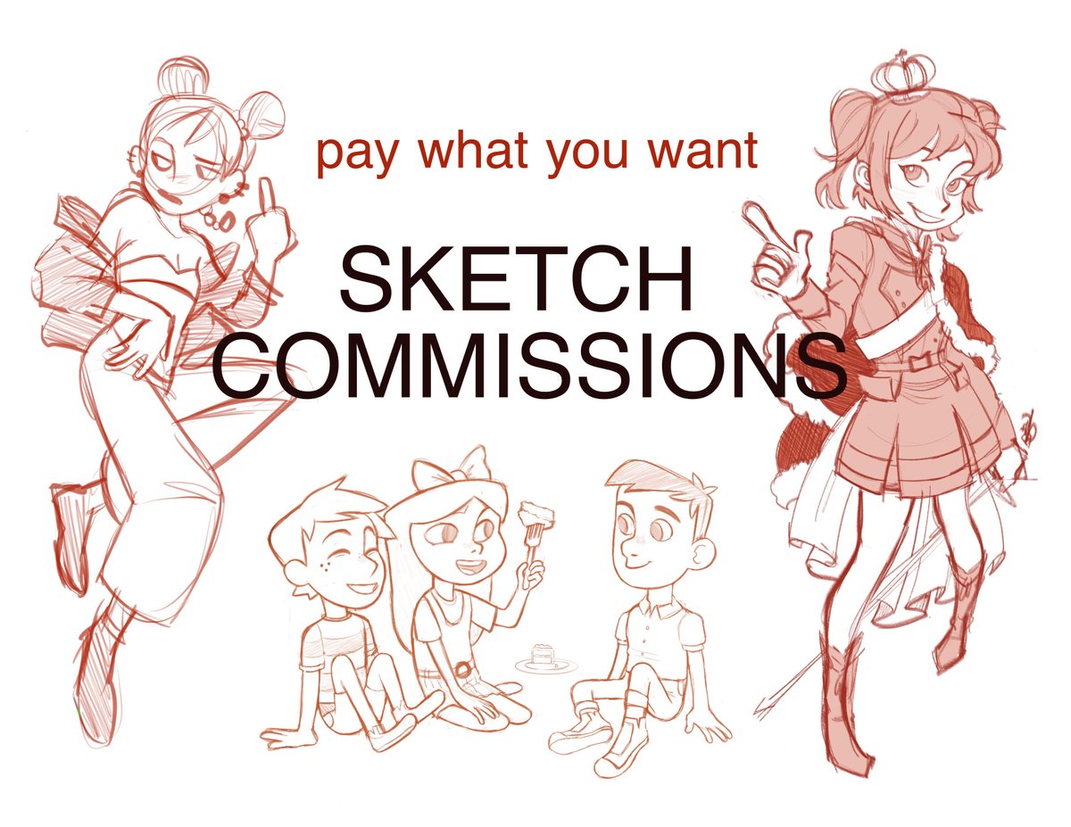 Hey y'all! my job isn't giving me enough hours to cover my schoolbooks so I'm trying to get some supplemental cash by taking PWYW ko-fi commissions. see thread for details and additional examples! 