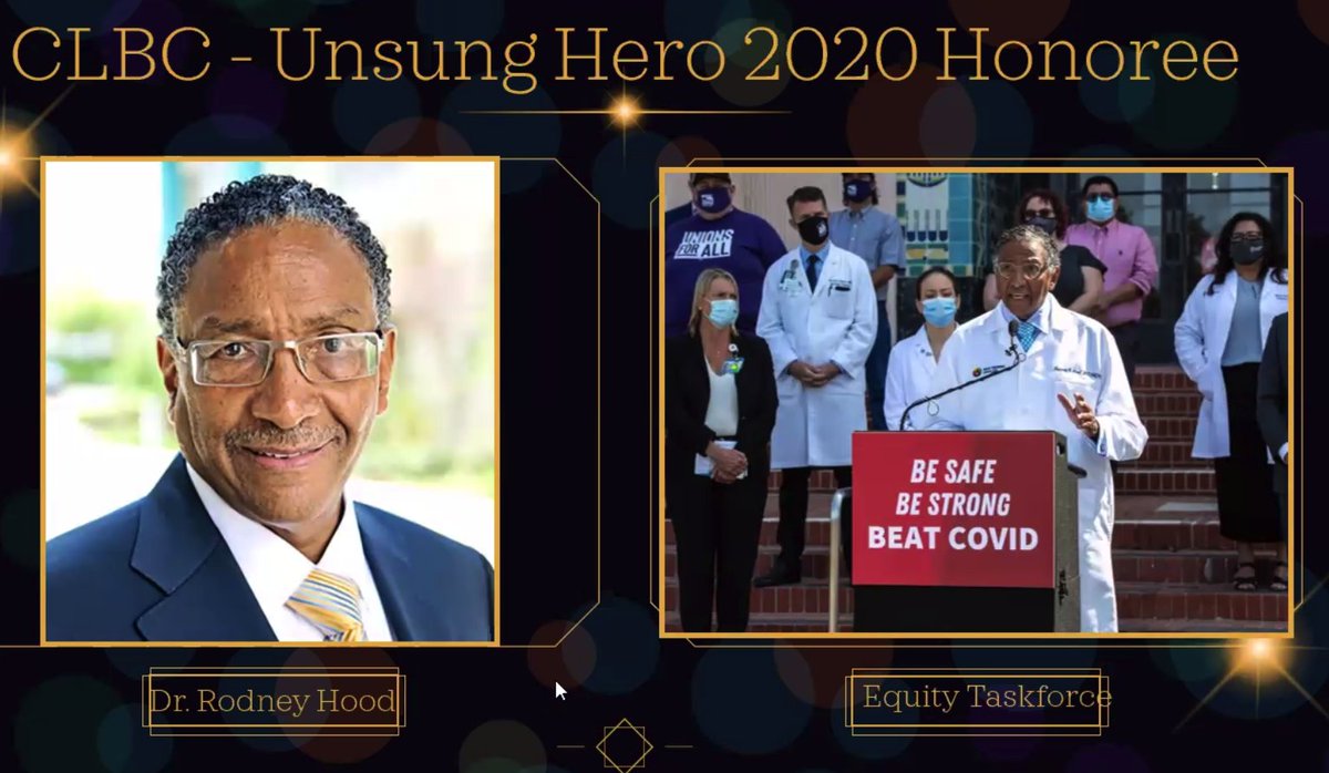 Congratulations, Dr. Hood! It really is an honor to have you in San Diego as a champion for health equity, especially in light of COVID. Thank you @AsmShirleyWeber for lifting up his efforts, and for everything you've done for the Black community.