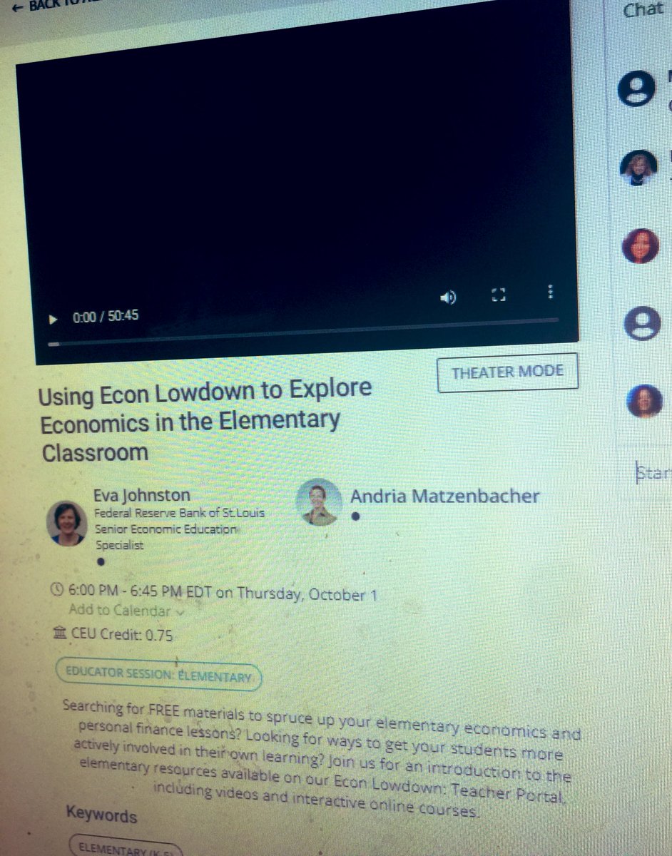 MACouncilEconEd's tweet photo. Valuable session on @stlouisfed Econ Lowdown curriculum resources for elementary school educators presented at today’s #CEEconf2020! #EconLowdown #PersonalFinance #FinLit #EconEd https://t.co/XCCXaBHwCQ