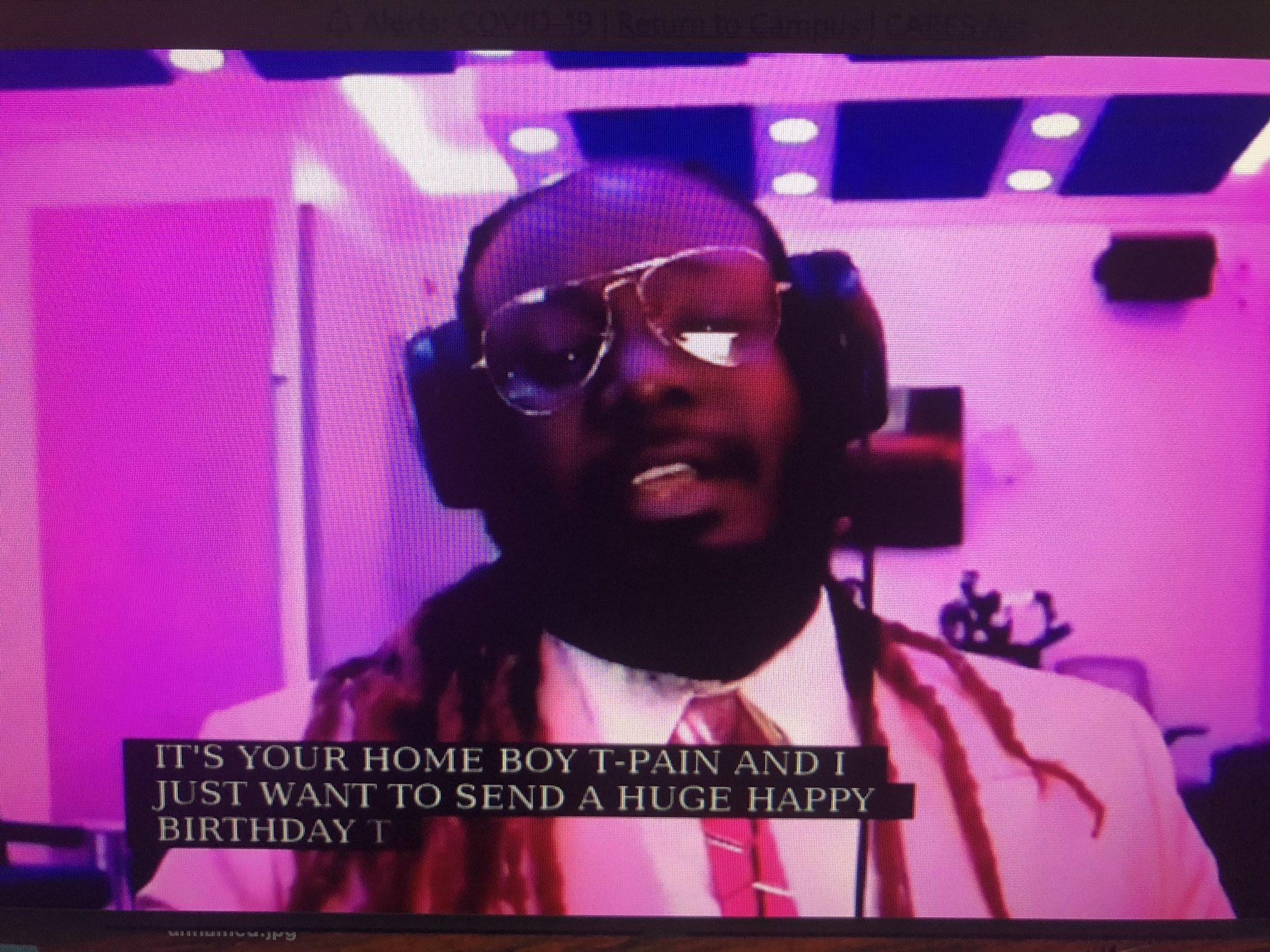 What is T-Pain doing? Wishing CSUB a happy 50th birthday 