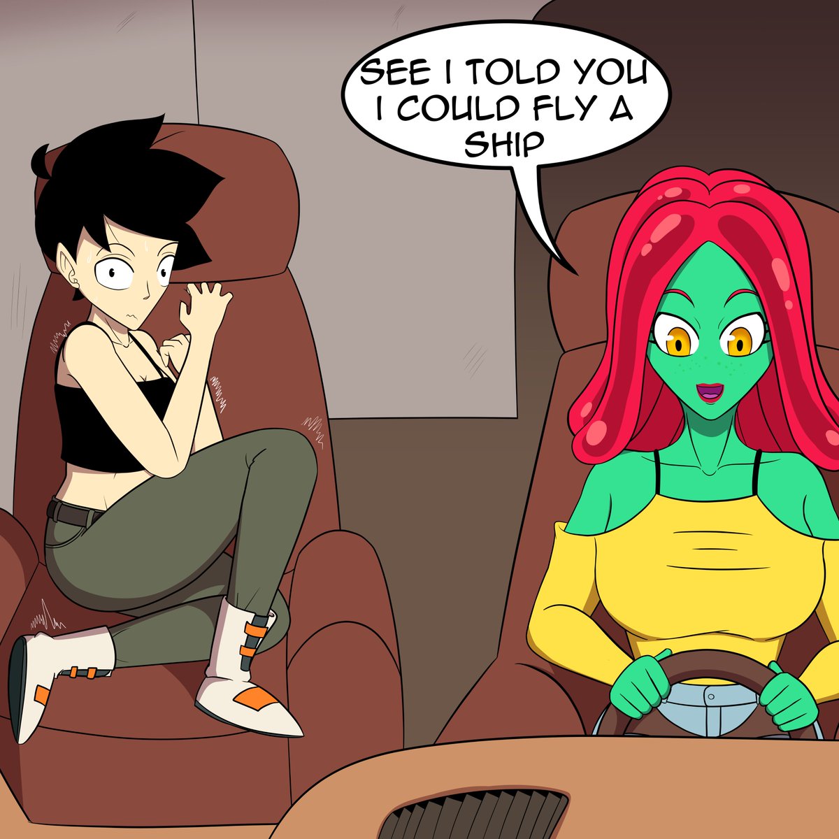 Commission for <a href="/Teutronz/">Teutron</a> of his characters Nelle and Zogette from his comic
great comic by the way, you should read it