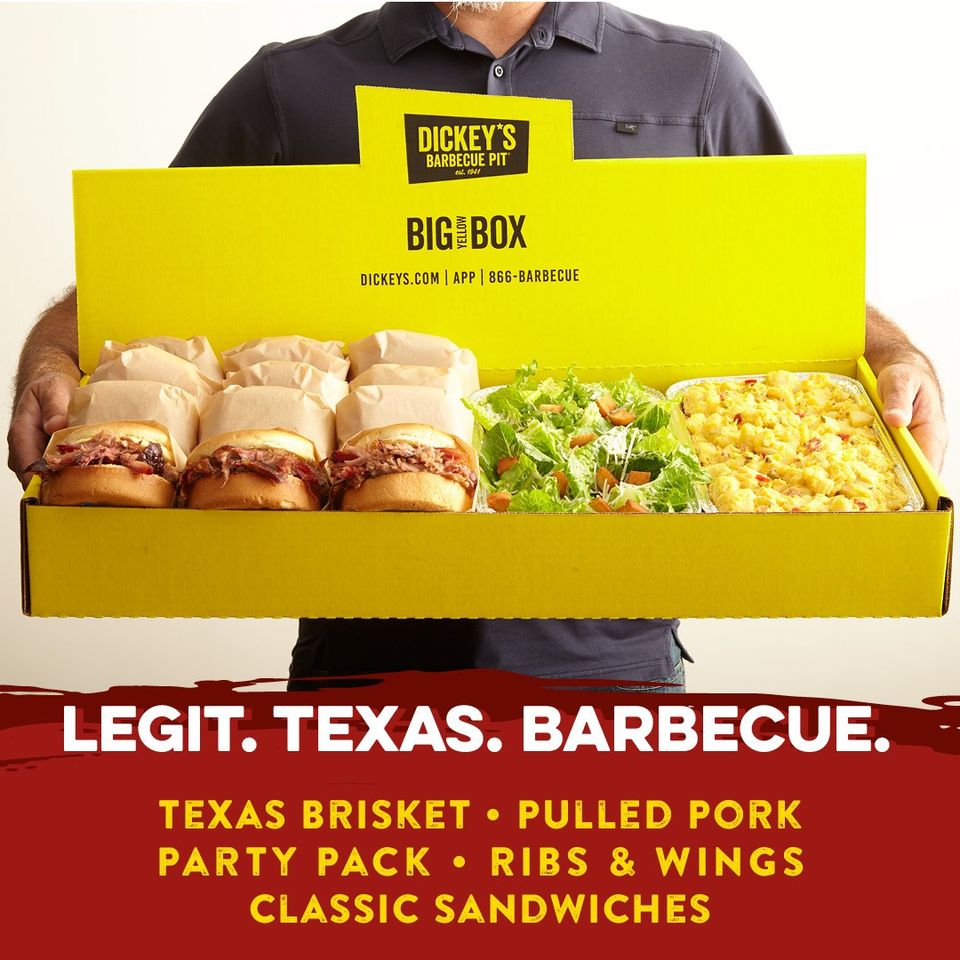 DickeysDania's tweet photo. So. Many. Choices. 

Get the Big Yellow Box for your next event!

#dickeysbarbecue #dickeysbarbecuepit #dickeysdaniapointe #daniabeach #barbecue #brisket #pulledpork #texasbbq #smoked #bbq #legittexasbarbecue #wecater #bigyellowbox https://t.co/IgvIvxSCit