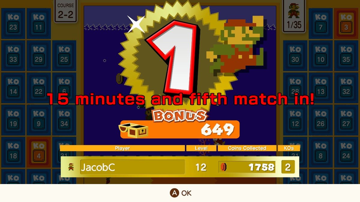 I did it!!!  #SuperMarioBros35 #NintendoSwitchOnline #NintendoSwitch