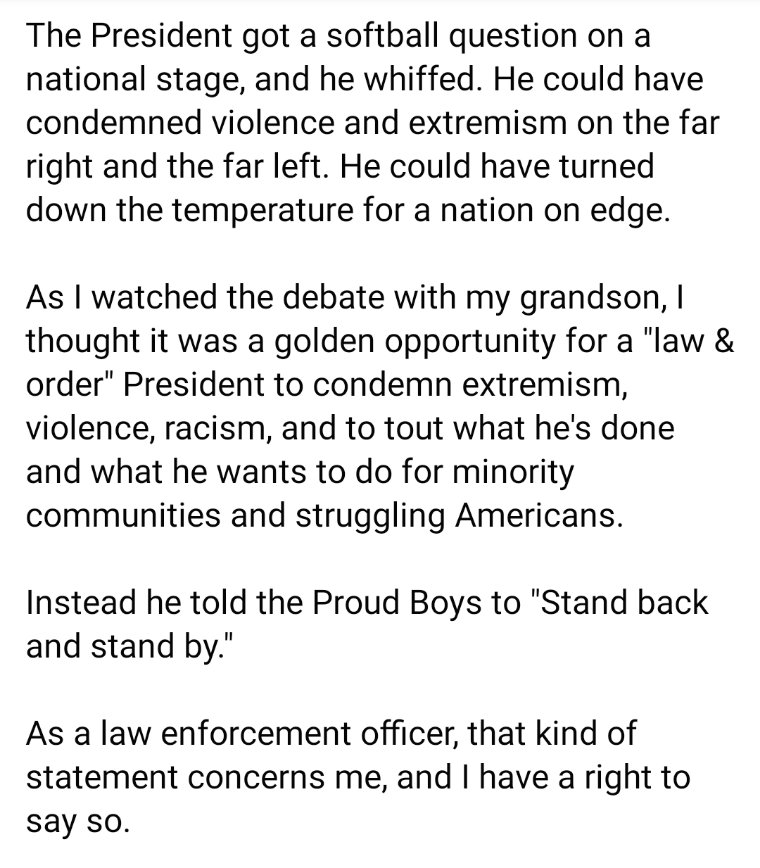 SheriffChitwood's tweet photo. You can stop sending me clips of @realDonaldTrump disavowing David Duke. This time, the President got a softball question on a national stage, and he whiffed. https://t.co/qEkhwL7f3t