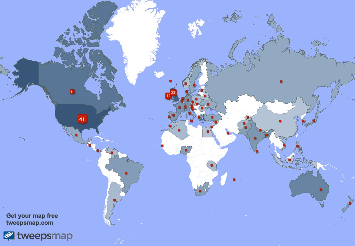 I have 2 new followers from USA 🇺🇸, and more last week. See tweepsmap.com/!cinebaby