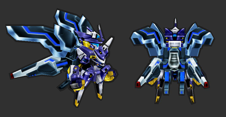 Cosmicbreak Universal Jp ナイトギア移植プロジェクト 候補紹介 スペキュラムスラスター Gai研究所が開発した翼型スラスターパック 機動戦や空中戦に秀でており 急発進と急旋回を活かした素早い攻撃で敵を翻弄するぞ T Co