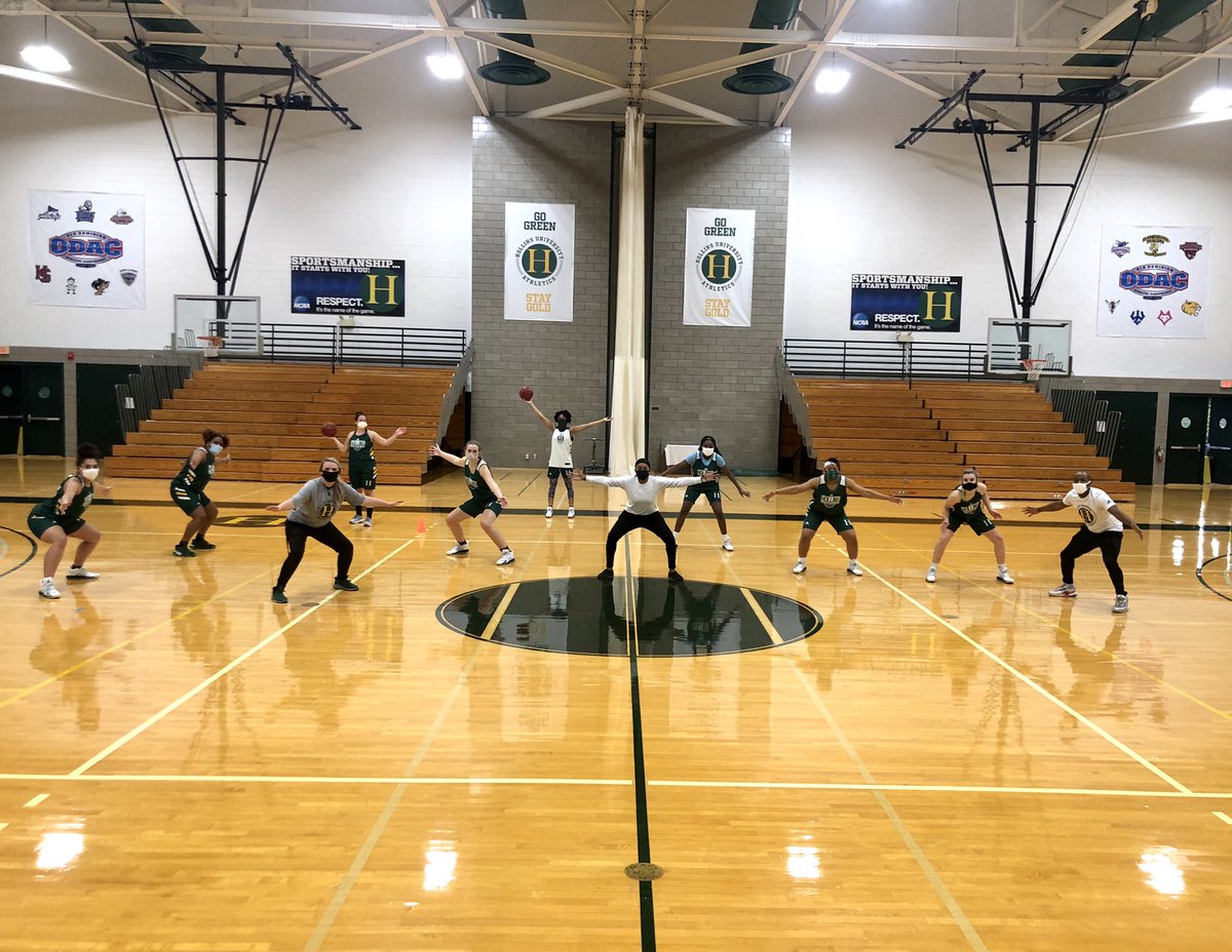 EmileeDunton's tweet photo. The verdict is in! @HollinsHoops had a phenomenal 1st day back on the court💥

#B-ALL-IN 📸😷
#HUWBB 💚 https://t.co/yyVWO1djuW