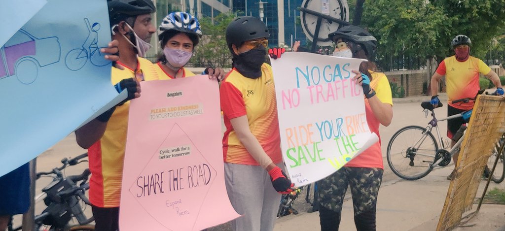 sriknata's tweet photo. @DULTBangalore @bicyclemayorblr @blrcitytraffic posters to educate on road sharing by Espana Riders @DhamijaSid https://t.co/heTQ3vJmQa