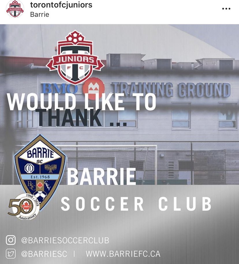 BarrieSC's tweet photo. We are very proud to continue to provide a Pro pathway for our players in partnership with @tfcjuniors #tfcjuniors  #proplayerpathway #mls #torontofc #torontofcacademy #barriesoccer #barriesoccerclub https://t.co/KsYhLTVIth