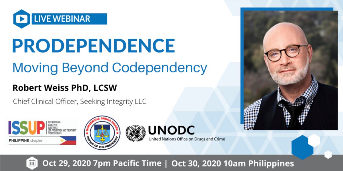 RobWeissMSW's tweet photo. LIVE Webinar - PRODEPENDENCE Moving beyond Codependency
#prodependence
https://t.co/UfWgFhERmq
#addiction #therapy #recovery #alanon #12step #pornaddiction #sexaddiction https://t.co/1PrEadJdBR