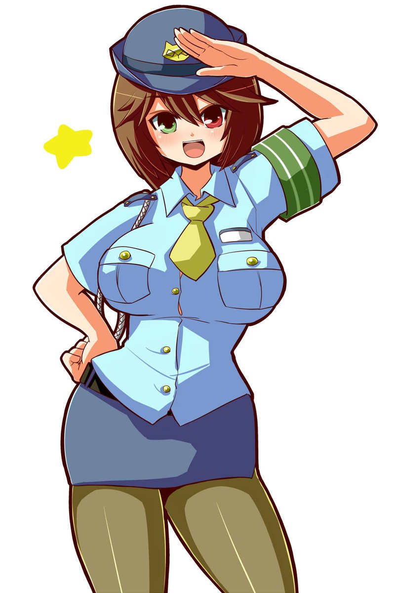 婦警蒼星石、舌AILEくん
※左手敬礼は失礼にあたるので注意 