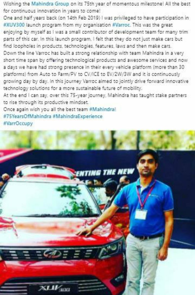 DeepakK75718027's tweet image. Happy founder&apos;s day @MahindraRise 
All the best for continuous innovation in years to come!!
#75YearsOfMahindra #MahindraExperience 
@GoenkaPk @hsikka1 Sir 🙏🙏