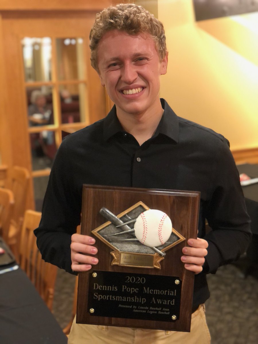 LinksBaseball's tweet photo. LHS Link alumni & Sampson Construction Legion baseball player co-winning the Pope Award! Congratulations Jacob Vanderford #SampsonConstruction https://t.co/qLkklEYFDH