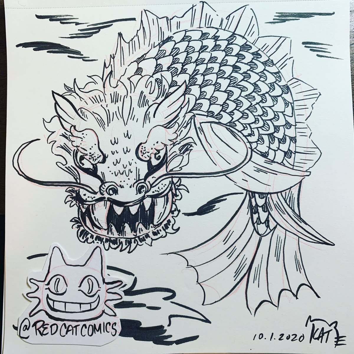 Day 1 of Inktober: “Fish”, so I drew a sachihiko because monsters are awesome. 

#inktober #inktober2020 #fishillustration #inkdrawing #yokai