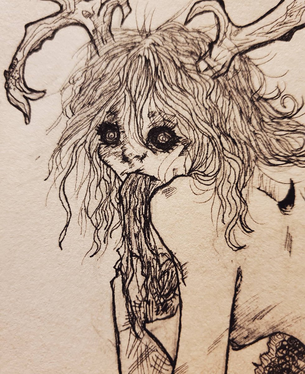 Wendigo ! Day 1

#inktober2020 #spooky #wendigo #art