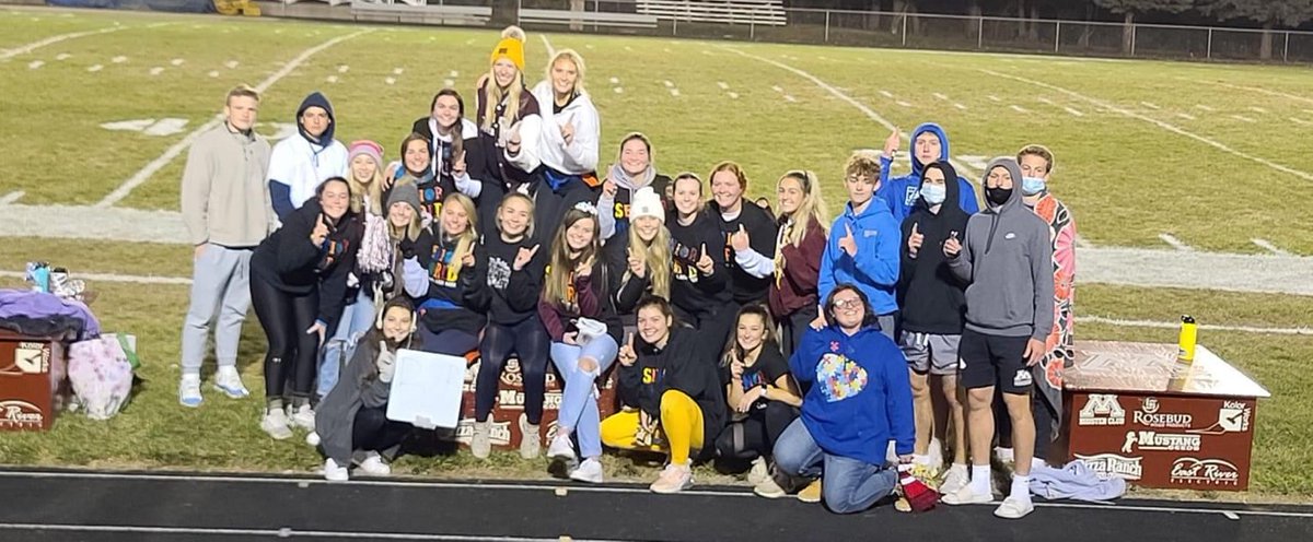 CoachRicke's tweet photo. Homecoming activities continued at MHS with Powderpuff Football being played "Under the Lights" at Trojan Field in Madison. The Senior class takes the championship by defeating the Freshman and the Juniors. Congratulations seniors!! #BulldogNation #HOMECOMING2020 https://t.co/zzigPA8hOk