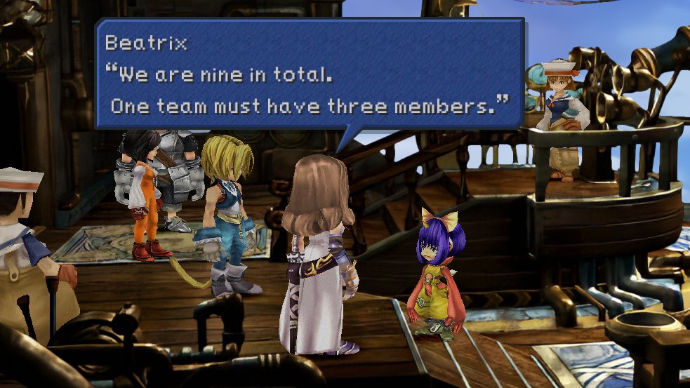 Beatrix points out that she's spoiled the math of the 4 mirror shrines, and offers to go with Garnet. Eiko does not like her one bit.