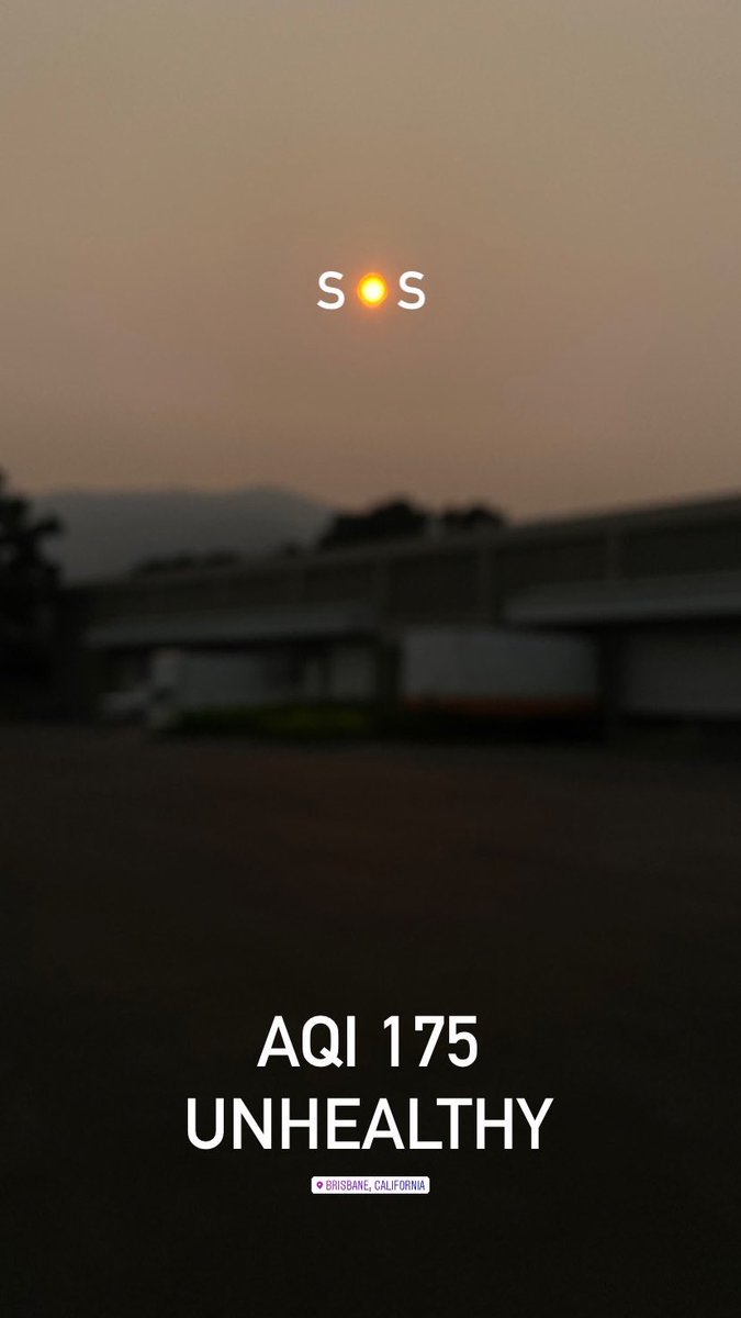 Raftazzi's tweet photo. AQI 175 – UNHEALTHY 🔴
📍Brisbane, CA https://t.co/4D4DQWmA11