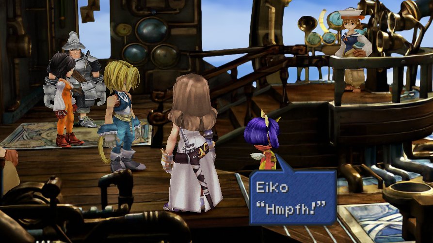 Beatrix points out that she's spoiled the math of the 4 mirror shrines, and offers to go with Garnet. Eiko does not like her one bit.