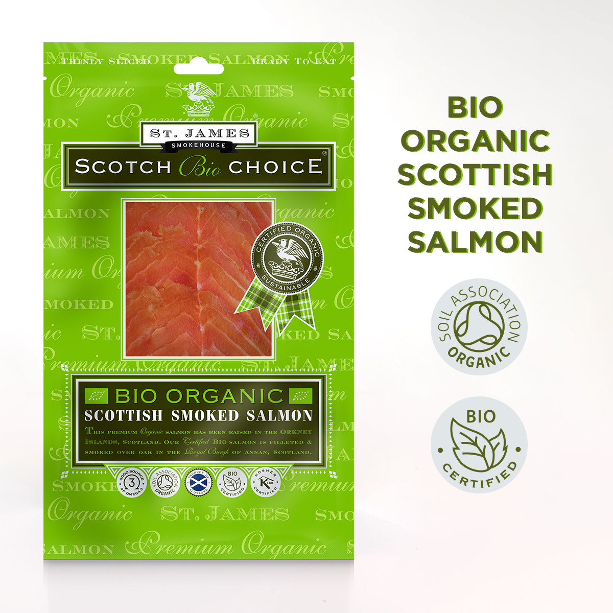 New Bio Organic Scottish Smoked Salmon #Bio #Organic #Smokedsalmon #SoilAssociation #Omega3 #Kosher