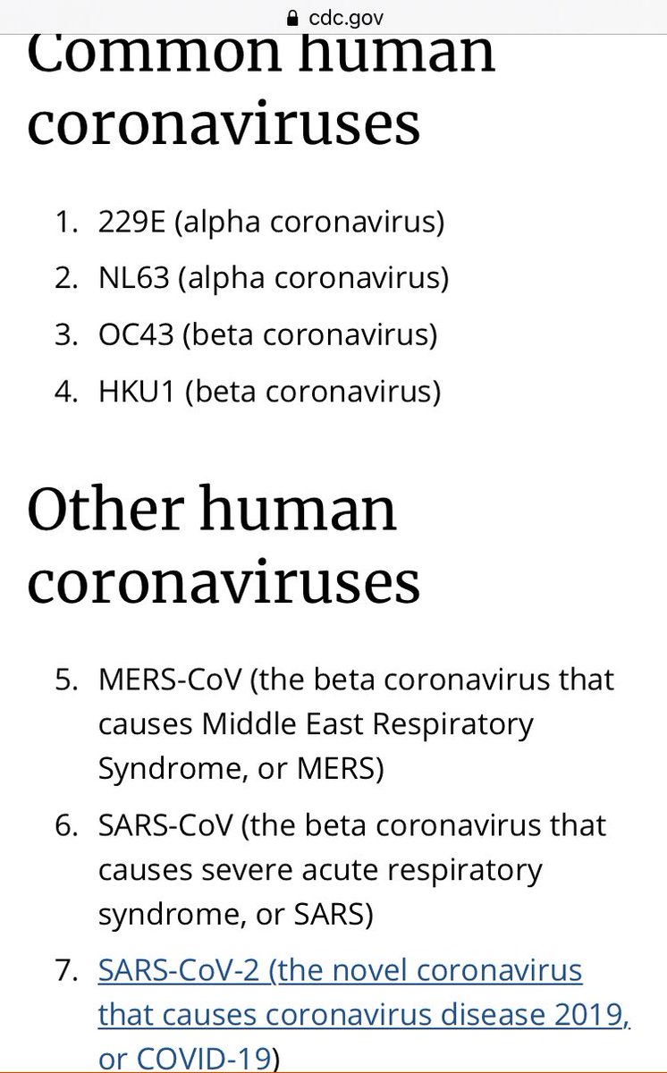 Coronavirus mempunyai pelbagai jenis, boleh rujuk lagi gambar di bawah. Salah satu jenis coronavirus adalah # #COVID19 MERS-CoV dan SARS juga adalah antara jenis-jenis Coronavirus.Link: https://www.cdc.gov/coronavirus/types.html