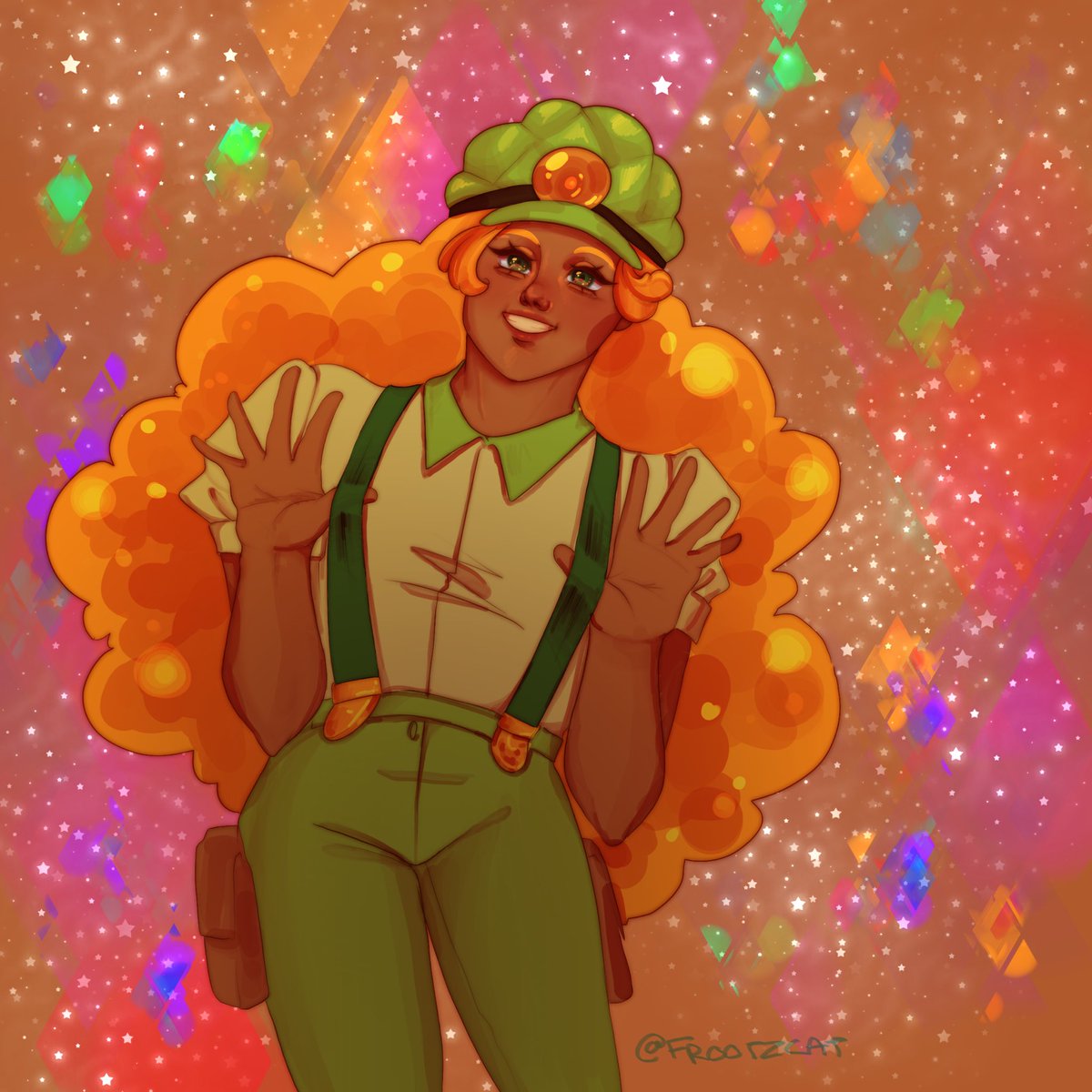 fr00tzcat's tweet photo. aside from that here is my drawing of melon bread  from cookie run! https://t.co/53Lb7RHWhM