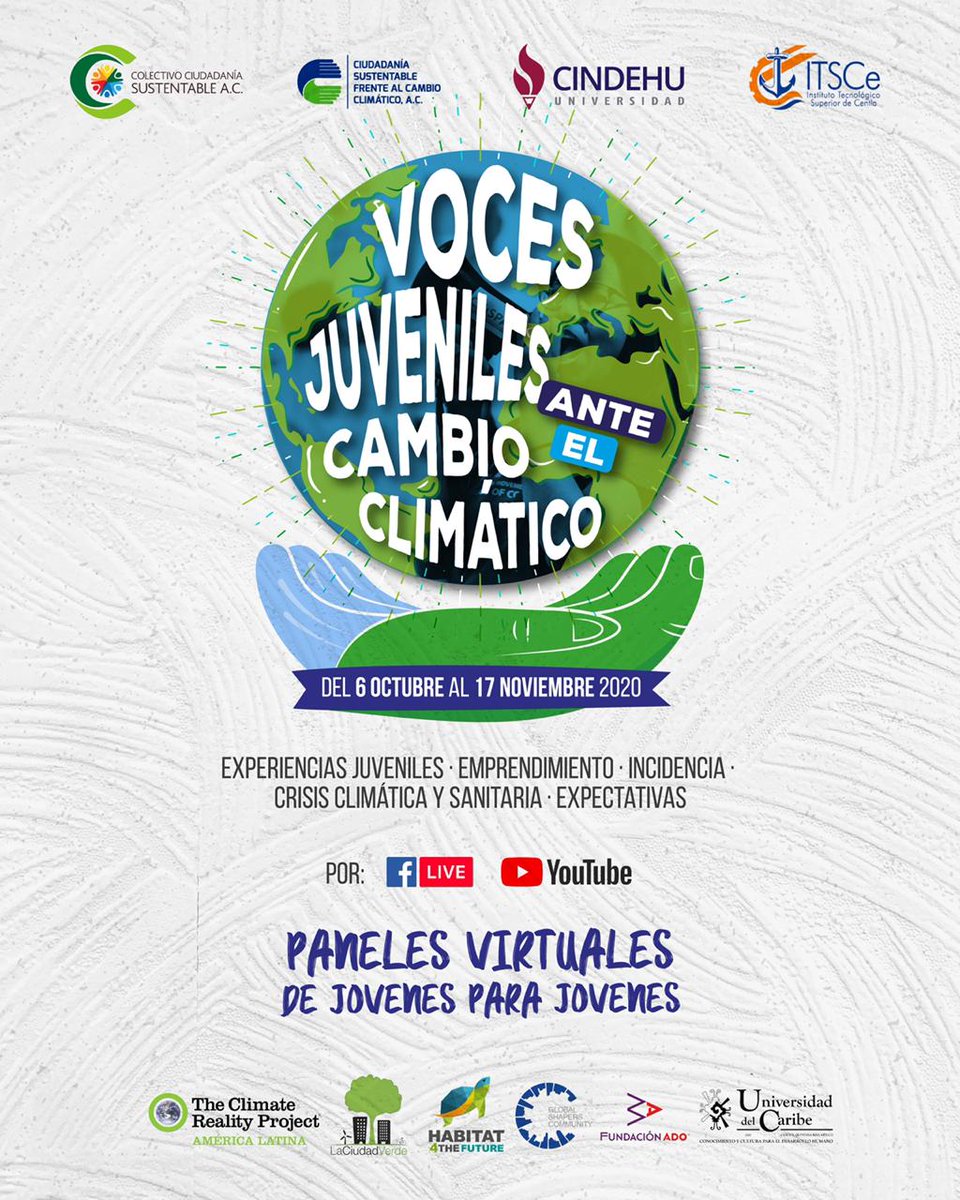 leon_proemac's tweet photo. No te quedes fuera...el próximo martes iniciamos con el ciclo de paneles de jóvenes a jóvenes sobre cambio climático desde diversas perspectivas.

#YoSoyVocesJuvenilesCC https://t.co/FXPefIQY0C